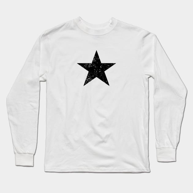 Black Star Emoji Long Sleeve T-Shirt by SeattleDesignCompany